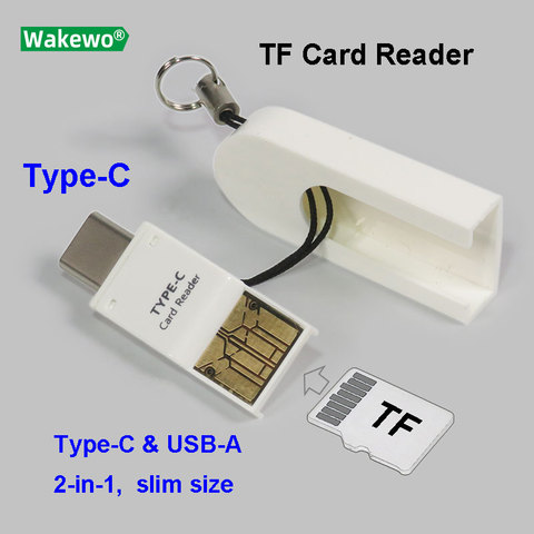 mobile phone Type-C micro-SD TF Card USB reader 2-in-1 Type-C and USB A OTG for smart mobile phone and PC computer ► Photo 1/4