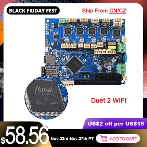 Cloned 32 Bit Duet 2 Wifi V1.04 Control Board Duetwifi For PanelDue 4.3 RepRap Advanced Motherboard CNC 3D Printer Board SKR GTR ► Photo 1/6