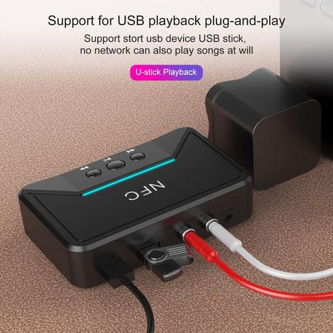 Bluetooth5.0 audio receiver 3.5mm AUX Jack RCA Stereo Music Bluetooth Wireless Audio Adapter for old speakers or Power amplifier ► Photo 1/6
