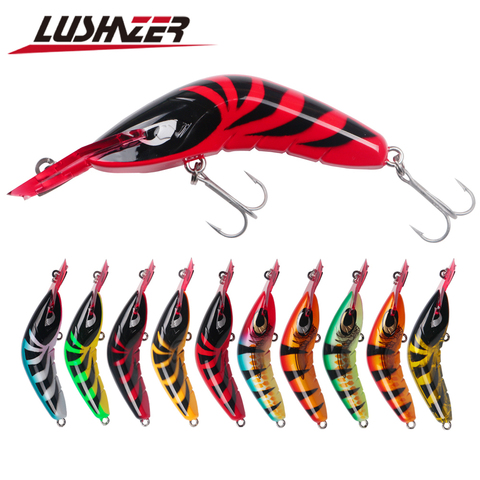 LUSHAZER Fishing Lure Shrimp Minnow 80T Bait 17g 80mm Crankbait Iscas Artificiais Para Pesca Vib Lure Wobbler Hard Baits Crank ► Photo 1/6