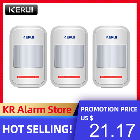 KERUI P819 3pcs 433 MHz Wireless PIR Sensor Smart Infrared Motion Detector for GSM PSTN Home Security Burglar Alarm System ► Photo 1/6