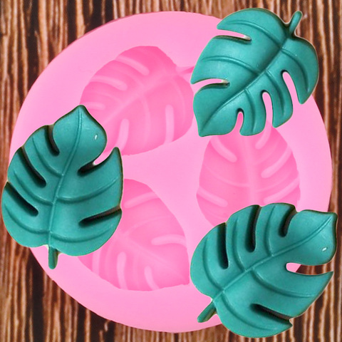 Tropical Leaves Border Silicone Molds DIY Party Turtle Leaf Cupcake Topper Fondant Cake Decorating Tools Chocolate Candy Moulds ► Photo 1/6