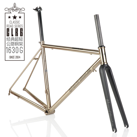 2022 New AM CLR6200 Reynolds 520 Steel 700C Road Bike Frame CRMO with Carbon Fork Touring Bicycle Frameset ► Photo 1/1