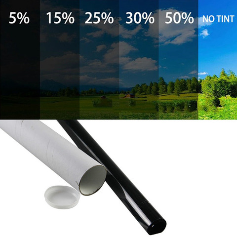 300x50cm Black Car Window Foils Tint Tinting Film Roll Window Glass Summer Solar UV Protector Sticker Films Strengthen Package ► Photo 1/6