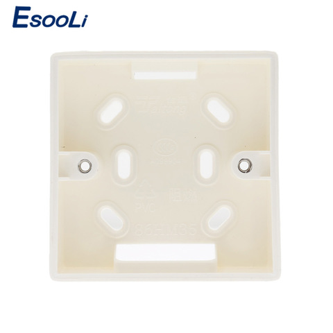EsooLi 86X86 PVC Thickening Junction Box Wall Mount Cassette External mounting box uitable for 86 standard switch and socket ► Photo 1/5