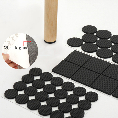 Self Adhesive Anti Slip Pad Rubber Furniture Feet Leg Chair Felt Anti Vibration Buffer Wooden Floor Protectors ► Photo 1/6