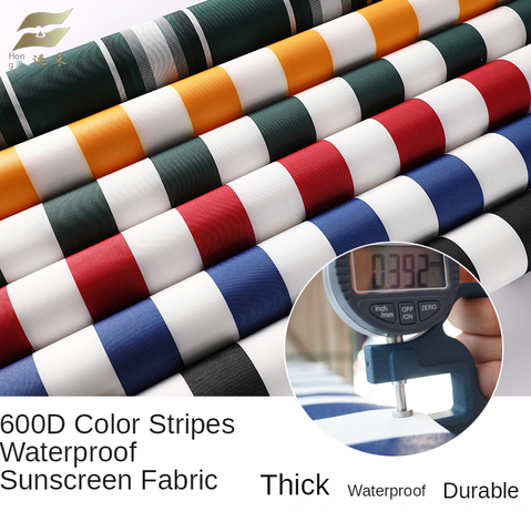 Thickened Waterproof Fabric for Tent Striped 600d Oxford Awning Ripstop Cloth Polyester Textile Outdoor Sewing By The Meter Diy ► Photo 1/6