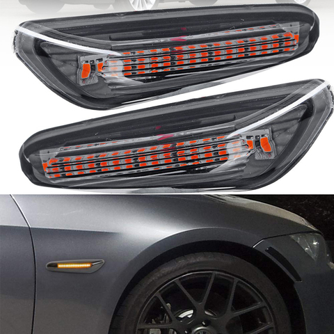 2PCS Car Turn Signal Lights LED Turn Indicator Blinker Lamp Signal Lamp Side Marker For BMW E90 E91 E92 E93 E60 E87 E82 E46 ► Photo 1/6