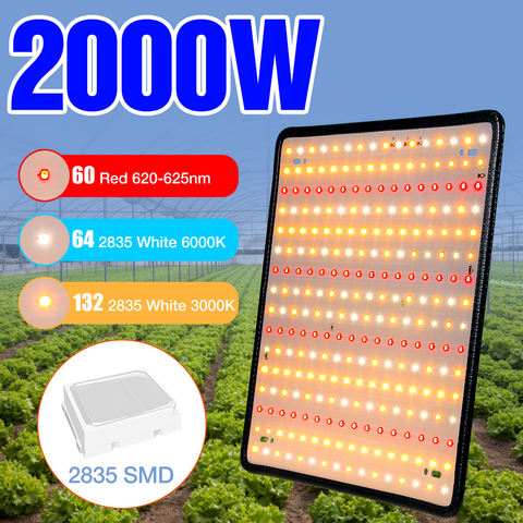 Quantum Board LED Grow Light 2000W Phytolamp 2835 Leds Chip Phyto Growth Lamp 85-265V Full Spectrum Plant Lighting For Indoor ► Photo 1/6