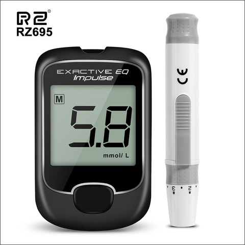 RZ Safe-Accu Blood Glucose Meter & Test Strips & Lancets 50/100pcs Medical Glucometer Kit Diabetes Tester Blood Sugar Meter ► Photo 1/6