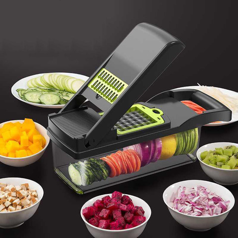 Upgrade Multifunction Vegetable Cutter Kitchen Gadgets Garlic Press Steel Blade Potato Peeler Carrot Grater Kitchen Accessories ► Photo 1/6