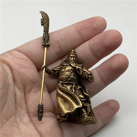 Copper Chinese Feng Shui Guan Gong Statue God of War Antique Sculpture Home Decoration Feng Shui Ornament Desk Decor Craft ► Photo 1/6