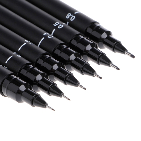 6pcs Drawing Pen Ultra Fine Line 005 01 02 03 05 08 Needle Point Painting Pens  ► Photo 1/5