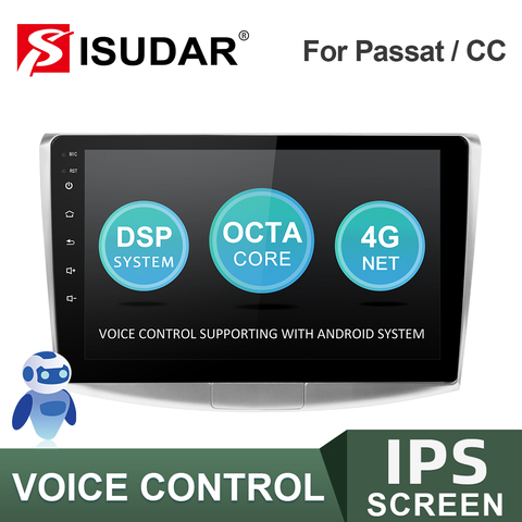 ISUDAR Car Radio For VW/Volkswagen/Magotan/Passat B6 B7 no 2din Android Autoradio Multimedia GPS DVR Camera RAM 2GB ROM 32GB USB ► Photo 1/6