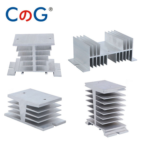 CG Radiator For Single Phase 10A 25A 40A 60A 80A 100A 120A 200A Aluminum Heat Sink SSR-10DA 25DA 40DA 1 Phase Solid State Relay ► Photo 1/6