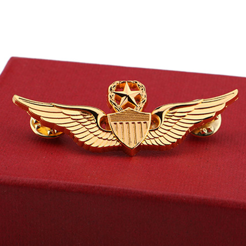Classic Men Brooches Vintage WWII USAF Wings Military Command Pilot Metal Wings Metal Badge Pin Army Fans Nostalgic souvenirs ► Photo 1/6