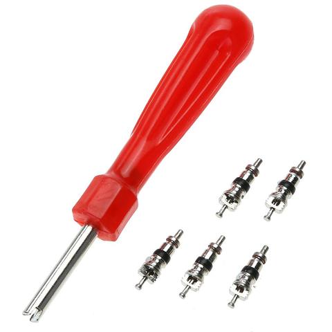 Auto Car Bicycle Slotted Handle Tire Valve Stem Core Remover Screwdriver Tire Repair Install Tool Car-styling Accessories ► Photo 1/6