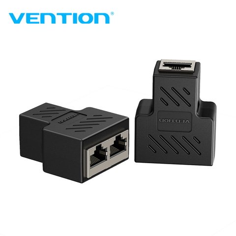 Vention RJ45 Splitter Connector Adapter 1 to 2 Ways Ethernet Splitter Coupler Contact Modular Plug Connect Laptop Ethernet Cable ► Photo 1/6