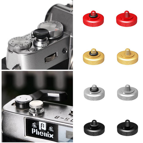 High Quality Shutter Button Soft Release Metal Concave Gold