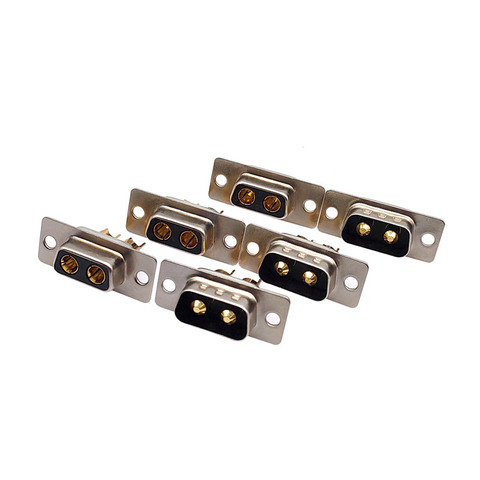 1PCS 2W2 30A 2 PIN Gold plated male female high current Connector  D-SUB adapter solder type 2pin plug socket high power ► Photo 1/6