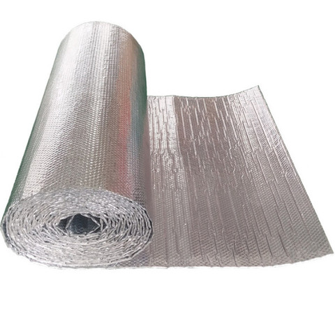 Double-sided aluminum film polyethylene aluminum foil insulation energy saving waterproof moisture insulation noise 1M X 3M ► Photo 1/6