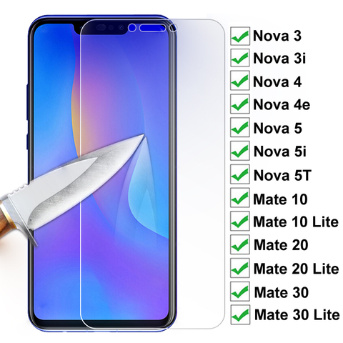 15D Protection Glass On For Huawei Nova 3 3i 4 4e Nova5 5i 5T Screen Protector For Huawei Mate 10 20 30 Lite Tempered Glass Film ► Photo 1/6