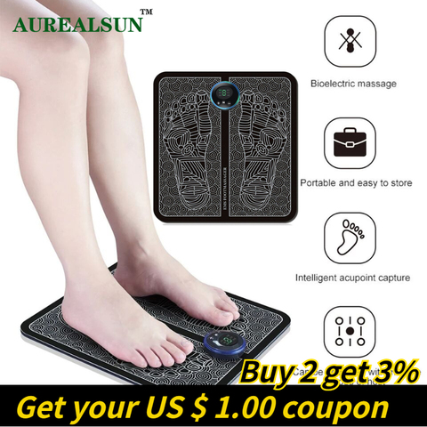 EMS Health Care foot massager mat massageador pes electroestimulador muscular Electric Feet Reflexology Deep Kneading relax ► Photo 1/6