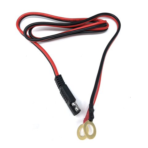 Terminal SAE to O Ring Connecters Extension Cord Cable Connector for Battery Charger/Maintainer 100CM 15AWG 8MM Ring ► Photo 1/5