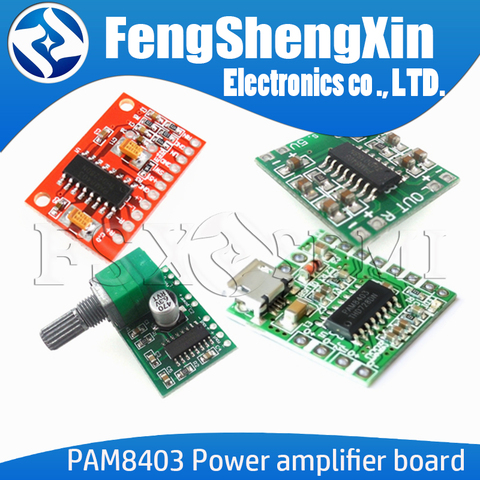 1pcs PAM8403 module digital power amplifier board miniature class D power amplifier board 2 * 3W high 2.5 ~ 5 v USB power supply ► Photo 1/1