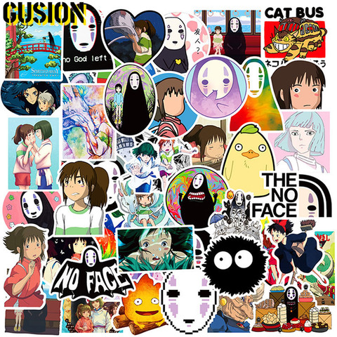 10/30/50pcs Pack Cute Spirited Away Anime Stickers Waterproof PVC Skateboard Luggage Motorcycle Laptop Kids Graffiti Sticker Toy ► Photo 1/6