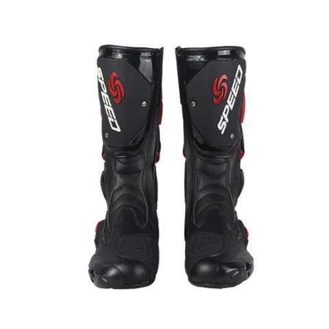 Microfiber Leather Motorcycle boots Men's SPEED Racing dirt bike Boots Knee-high Motocross Boots Riding Motorboats ► Photo 1/6