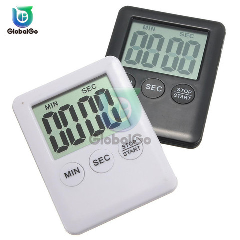 Super Thin LCD Digital Screen Kitchen Timer Square Cooking Count Up Countdown Alarm Sleep Stopwatch Clock Sport ► Photo 1/6