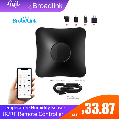 BroadLink RM4 Pro+HTS2  IR RF Version Wireless Universal Remote Hub with Temp and Humidity Sensor Smart Home Solution ► Photo 1/6