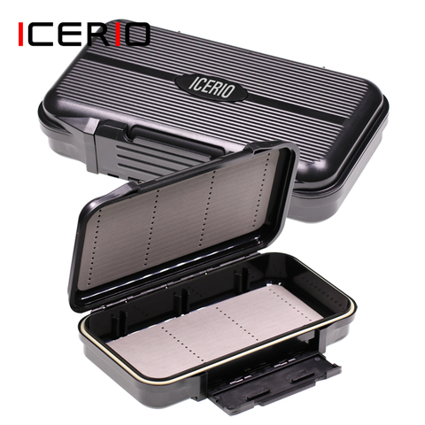ICERIO Fly Fishing Tackle Box Lure Fish Hook Waterproof Double Sided Plastic Baits Storage Case Strength Flies Fishhook Box ► Photo 1/6