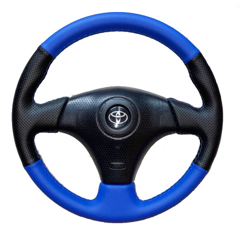 Dark Blue & Black Hole Lether Steering Wheel Hand-stitch on Wrap Cover For Toyota RAV4 03-05 Celica 03 Lexus IS200 300 1999-05 ► Photo 1/5