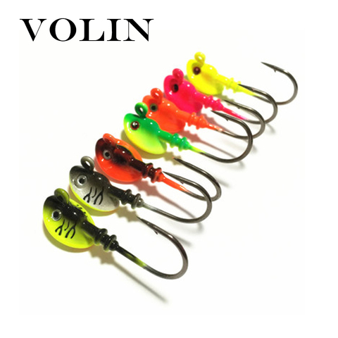 Volin NEW 2pcs Fishing Hooks 7g/10g/14g/21g Jig Head Bait Multicolor Fishing Hook for Soft Wom Lead Hook Hard Bait ► Photo 1/6