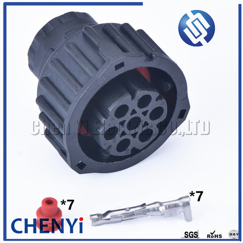 1set 7pin 1.5MM BU-STE KPL CIRCULAR DIN HOUSINGS Female Connector 968421-1 967650-1with cable Sheath 965786-1/965783-1 ► Photo 1/6