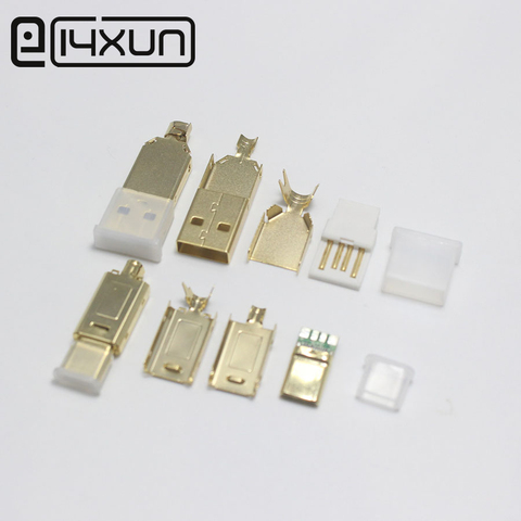 1set USB Type C + USB 2.0 Plug for Samsung Galaxy S10 S9 Plus 2 in 1 Fast Charging Micro USB Cable for Xiaomi Tablet Android ► Photo 1/5
