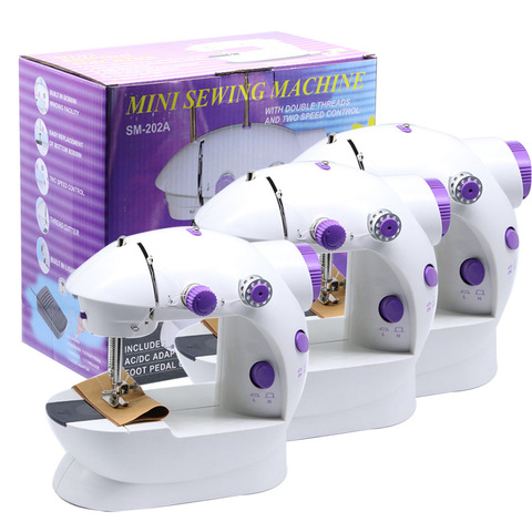 2022 Mini Portable Handheld sewing machines Stitch Sew needlework Cordless Clothes Fabrics Electrec Sewing Machine Stitch Set 16 ► Photo 1/6