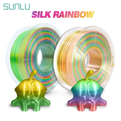 SUNLU Silk PLA Filament 1.75mm Silk Texture Rainbow PLA 3D Printer Filament Smoothly 3d Printing Materials Fast Shipping ► Photo 1/6