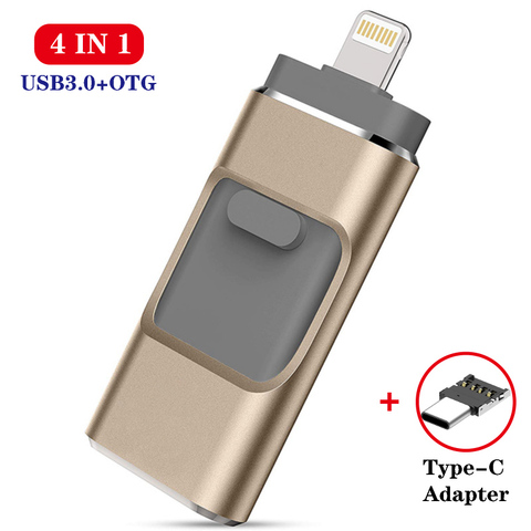 USB Flash Drive 128G USB3.0 Pendrive for iPhone Xs Max X 8 7 6 iPad 8/16/32/64/128 256GB Memory Stick USB Key MFi Pen drive ► Photo 1/6