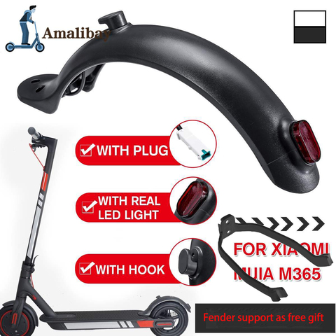 Durable Scooter Mudguard for Xiaomi Mijia M365 M187 Pro Electric Scooter Tire Splash Fender with Rear Taillight Back Guard Wing ► Photo 1/6