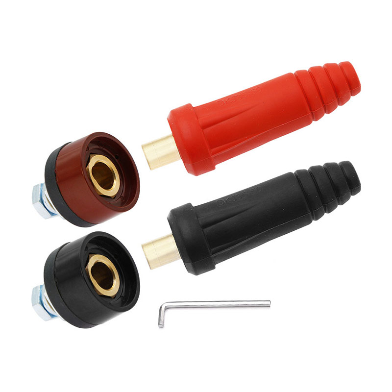 Welding Soldering Euro Style Quick Fitting Cable Connector Plug Socket Adaptor 