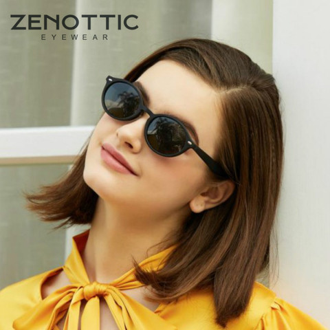 ZENOTTIC Retro Small Oval Sunglasses For Men Women Trendy UV400 Polarized Sun Glasses Polaroid Lens Driving Shades Eyewear ► Photo 1/6