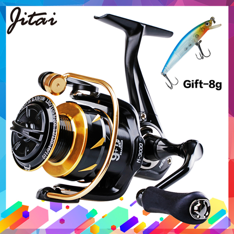 JITAI Meteor Spinning Reel Aluminium Handle Max Drag 8KG 9+1BB And Spool 5.2:1 Speed Multicolor Wheel Carp Fishing Reels ► Photo 1/6