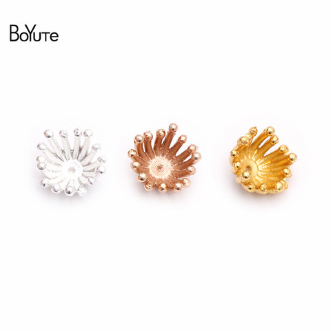 BoYuTe (200 Pieces/Lot) Metal Alloy 11MM Flower Stamen Pistil Bead Caps Diy Hand Made Jewelry Findings Components ► Photo 1/6