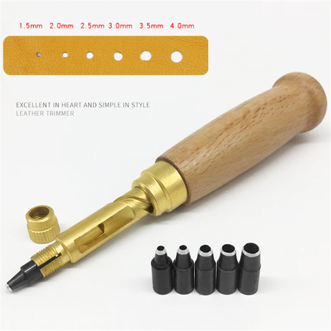 Automatic Belts Punch Replaceable Mute Rotary Punching Punchers Leather Punch Watch Craft Tool Hole Punch Screw Drill Tip Die ► Photo 1/6