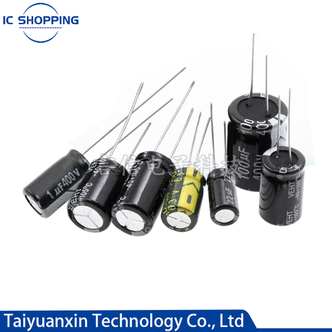 20PCS 100V 160V 200V 250V 400V 450V Aluminum Electrolytic Capacitor 1 2.2 3.3 4.7 10 22 33 47 68 100 150 220 330 470 1000UF ► Photo 1/2