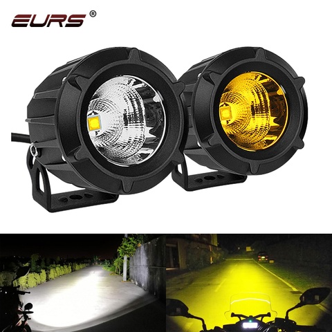 EURS 25W LED Motorcycle Led Headlight Work Light Offroad Lights Spot ATV Auxiliary Motor Fog Driving Lamp Spotlight 3000K 6500K ► Photo 1/6