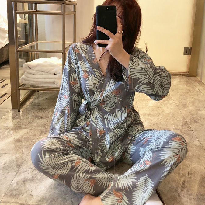 2022 Plus Size Pregnant Women's Pajamas Set For Pregnancy Spring Autumn Confinement Clothes For Postpartum Breastfeeding Nursing ► Photo 1/6